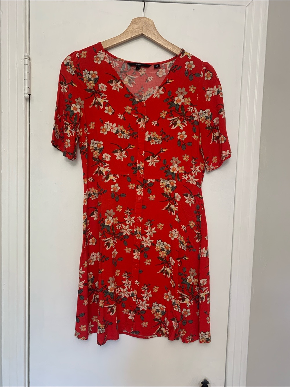 Vero Moda Orange Floral Dress
